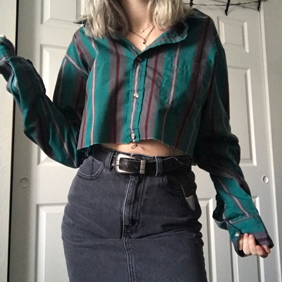 American Vintage Tops - sold VINTAGE / cropped buttondown